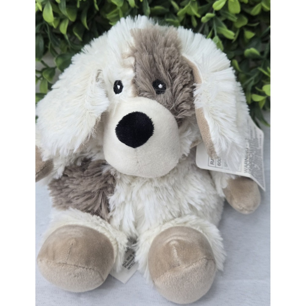 Warmies Puppy Dog Microwavable Plush Lavender Scented Weighted Heating Pad Cream - Picture 8 of 9